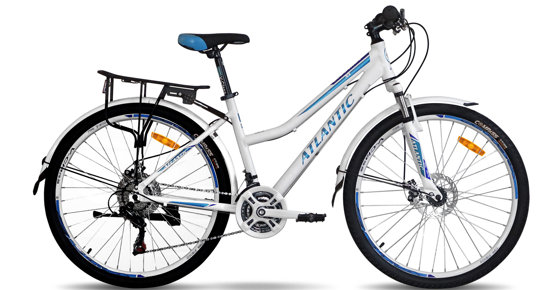 Велосипед Atlantic Canaria NX 26" размер S рама 16" 2022 Бело-синий